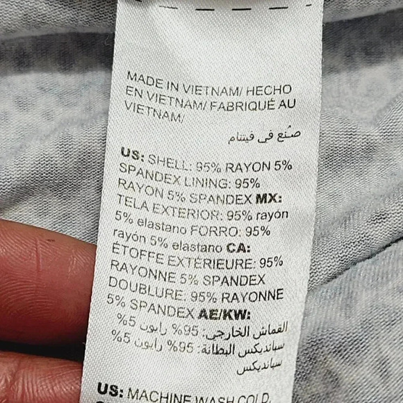 Chico's Slip Maxi Dress Size 2/ 12 Cap Sleeve Printed Slit Side 1930P - Picture 7 of 8